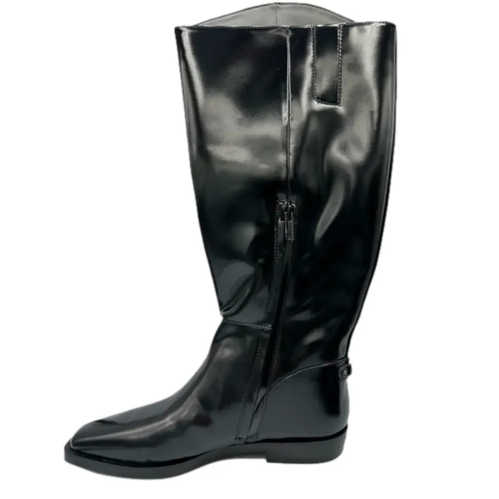 SAM EDELMAN Cesar Riding Boots women’s size 7.5 Black real & faux leather NWOB
